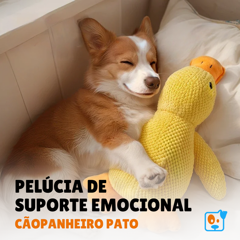 Pato de Pelúcia de Suporte Emocional para Cães - Cãopanheiro Pato