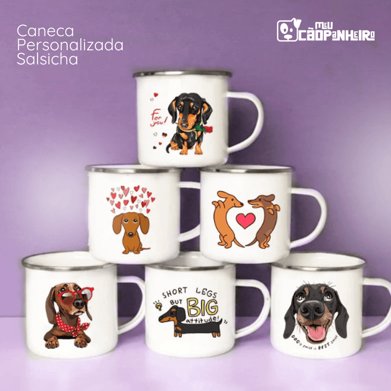 Caneca personalizada Salsicha - Linha Dachshunds Lovers