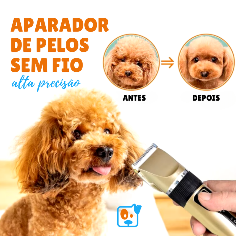 Aparador de Pelos Sem Fio para Cães - PetPuppy Original