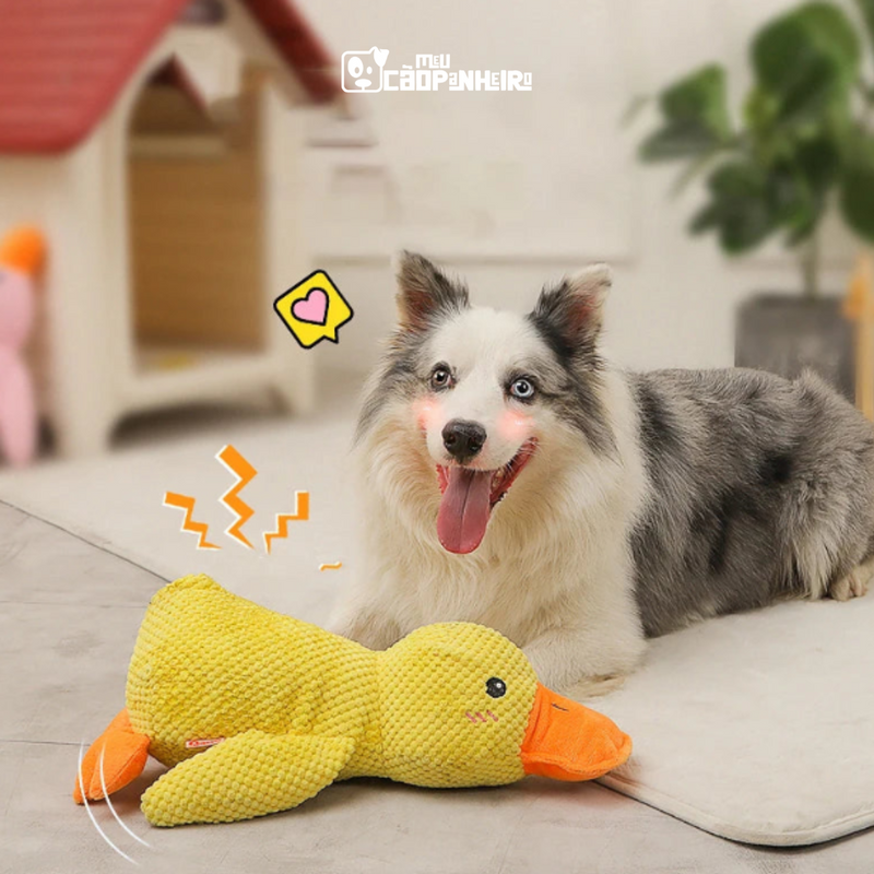 Pato de Pelúcia de Suporte Emocional para Cães - Cãopanheiro Pato